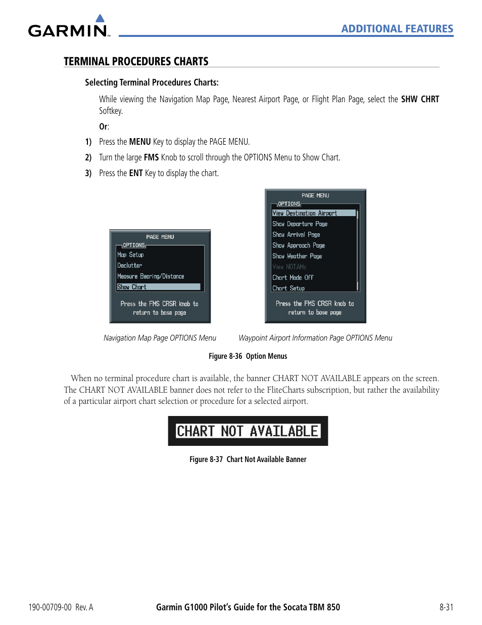 Terminal procedures charts | Garmin G1000 Socata TBM 850 User Manual | Page 463 / 542