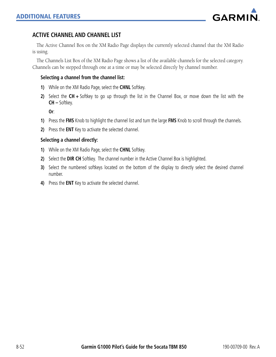 Garmin G1000 Socata TBM 850 User Manual | Page 484 / 542