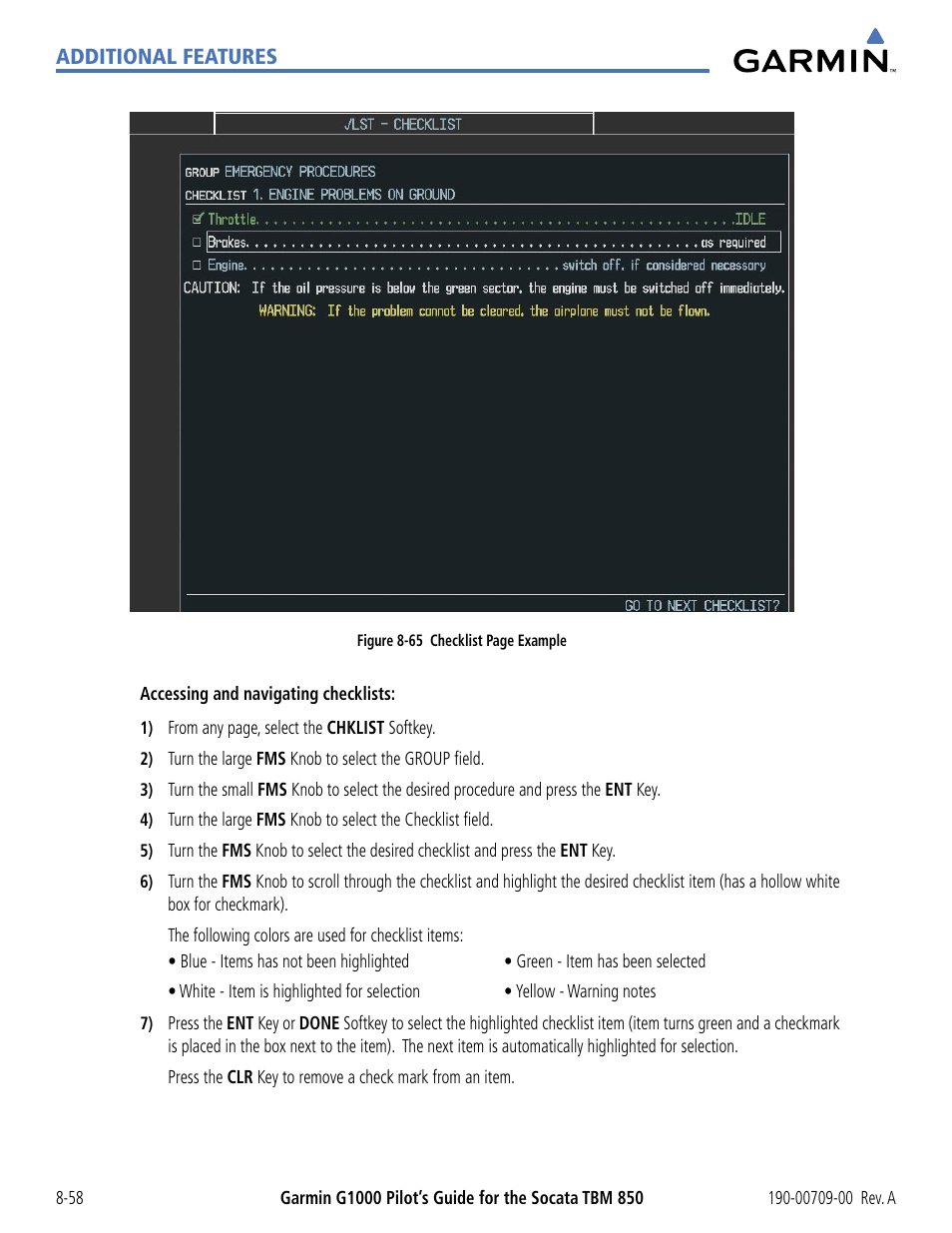 Garmin G1000 Socata TBM 850 User Manual | Page 490 / 542