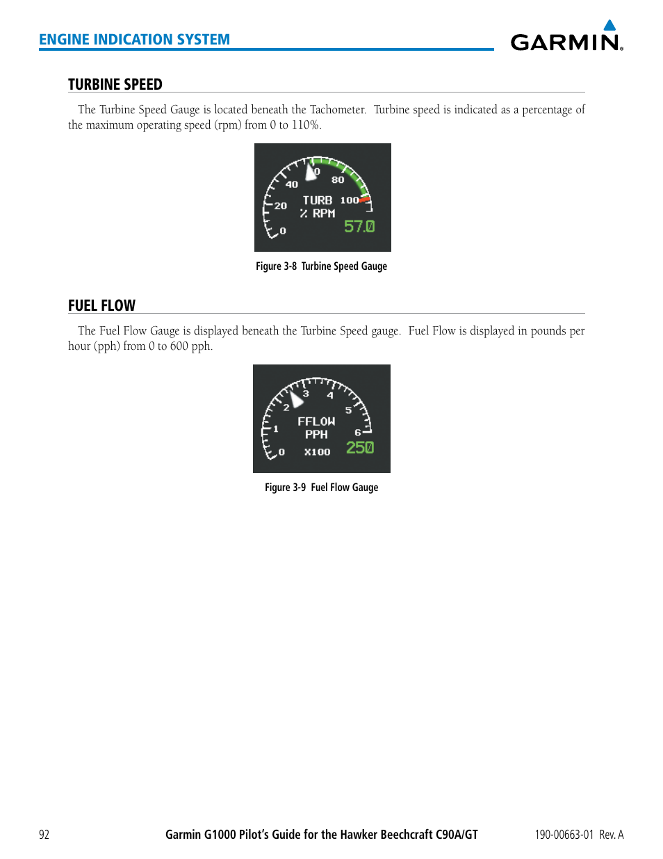 Turbine speed, Fuel flow | Garmin G1000 King Air C90GT User Manual | Page 106 / 586