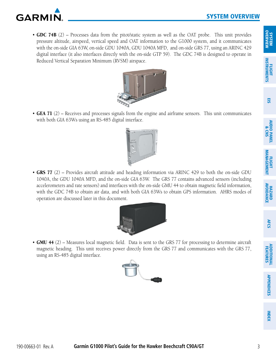 System overview | Garmin G1000 King Air C90GT User Manual | Page 17 / 586