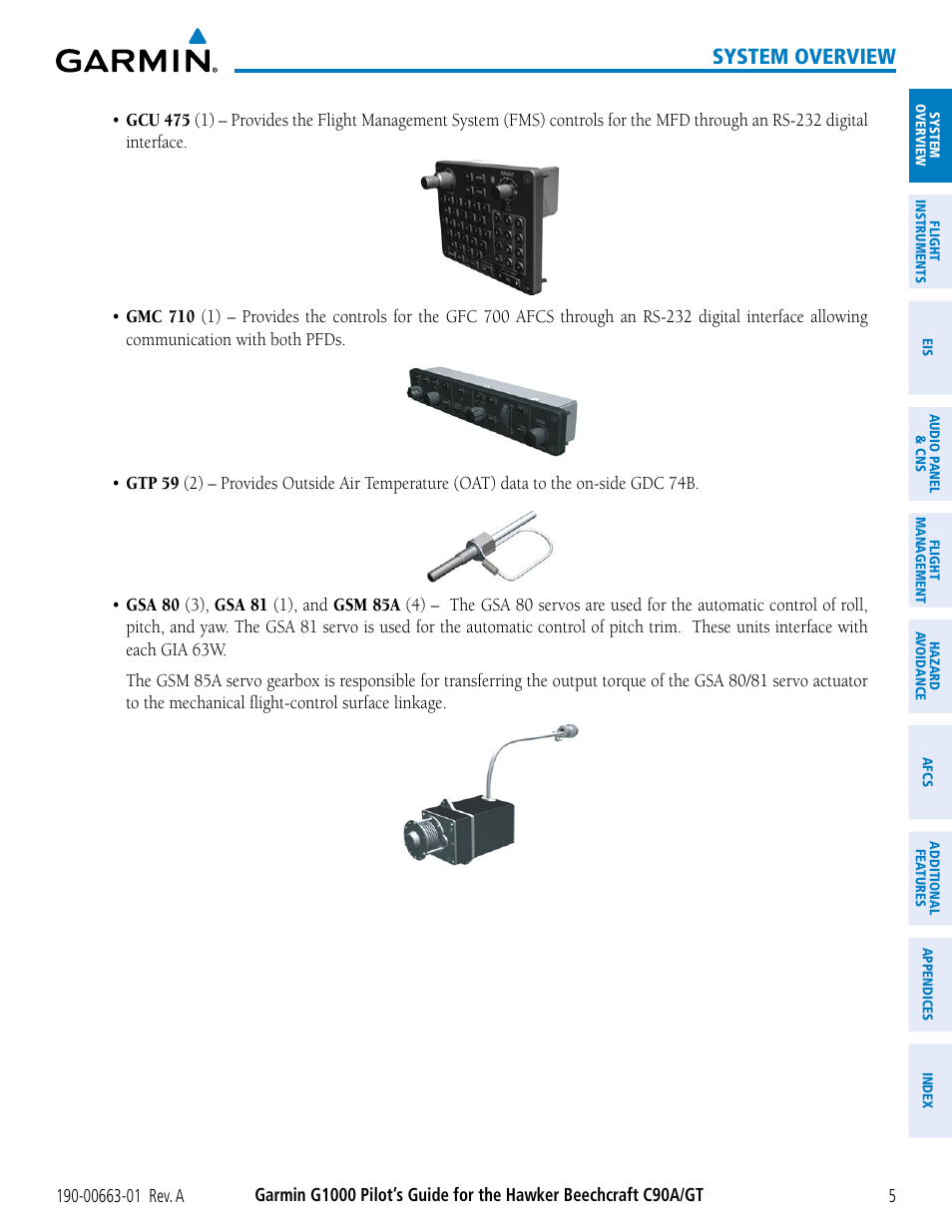 System overview | Garmin G1000 King Air C90GT User Manual | Page 19 / 586