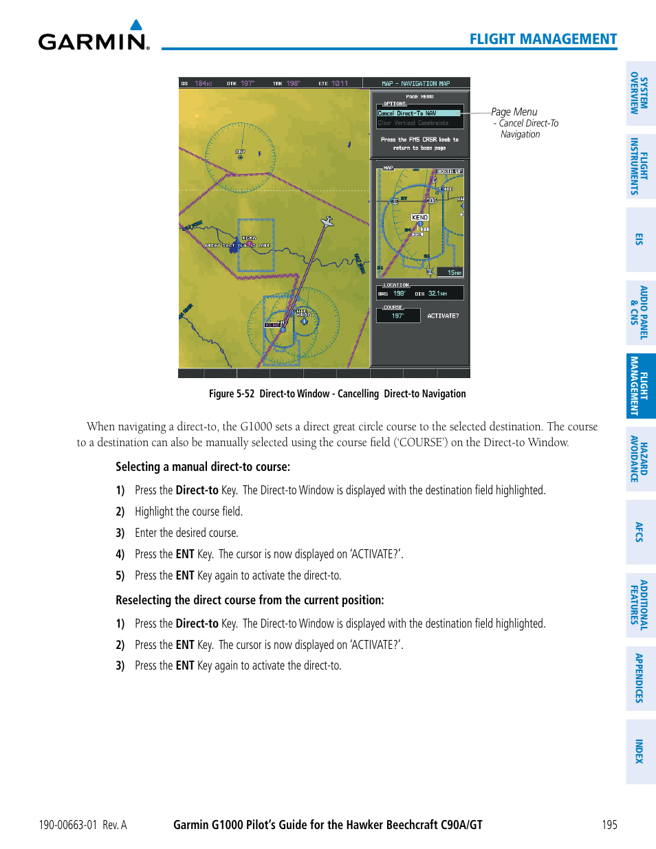Flight management | Garmin G1000 King Air C90GT User Manual | Page 209 / 586