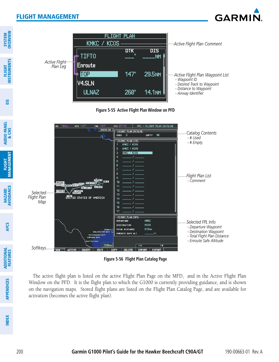 Flight management | Garmin G1000 King Air C90GT User Manual | Page 214 / 586