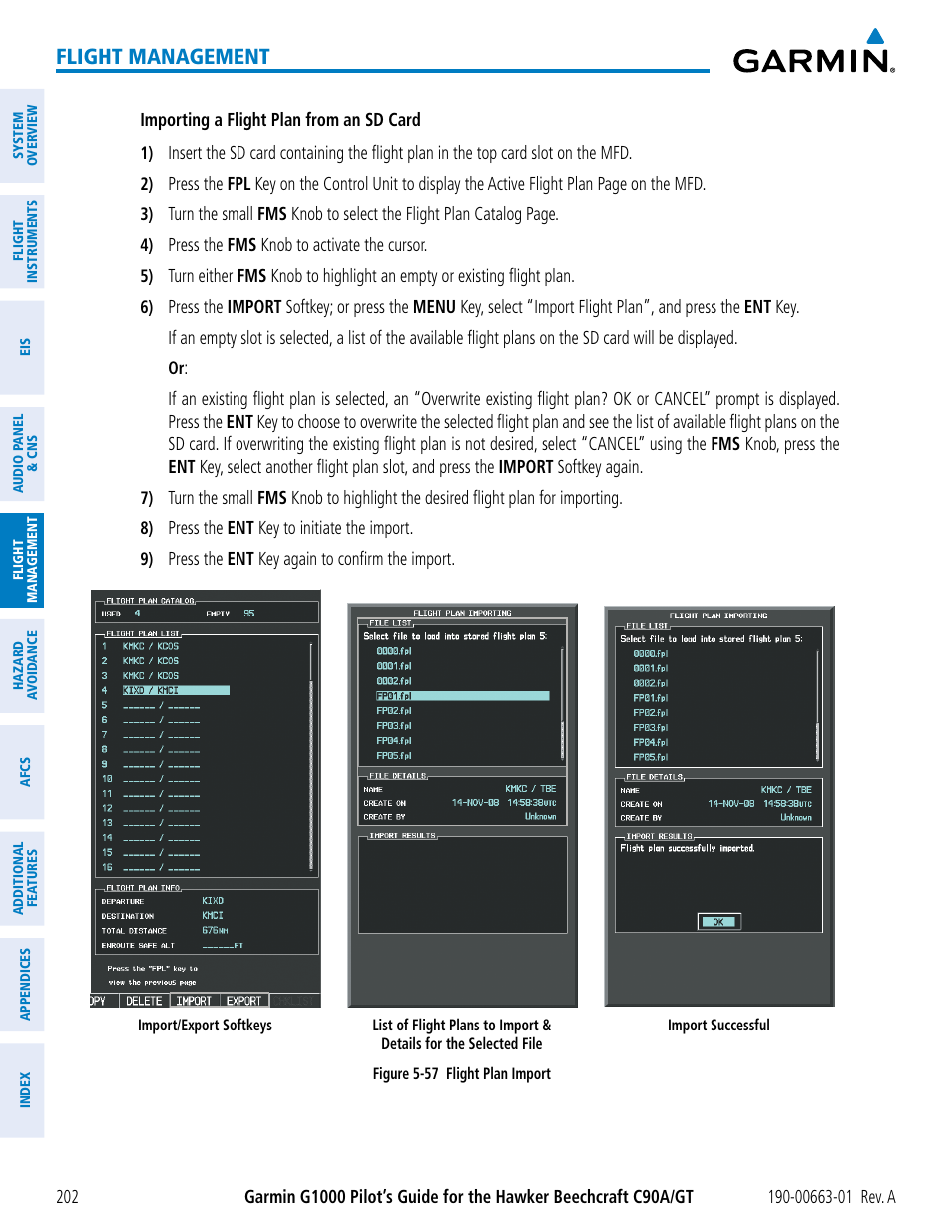 Flight management | Garmin G1000 King Air C90GT User Manual | Page 216 / 586