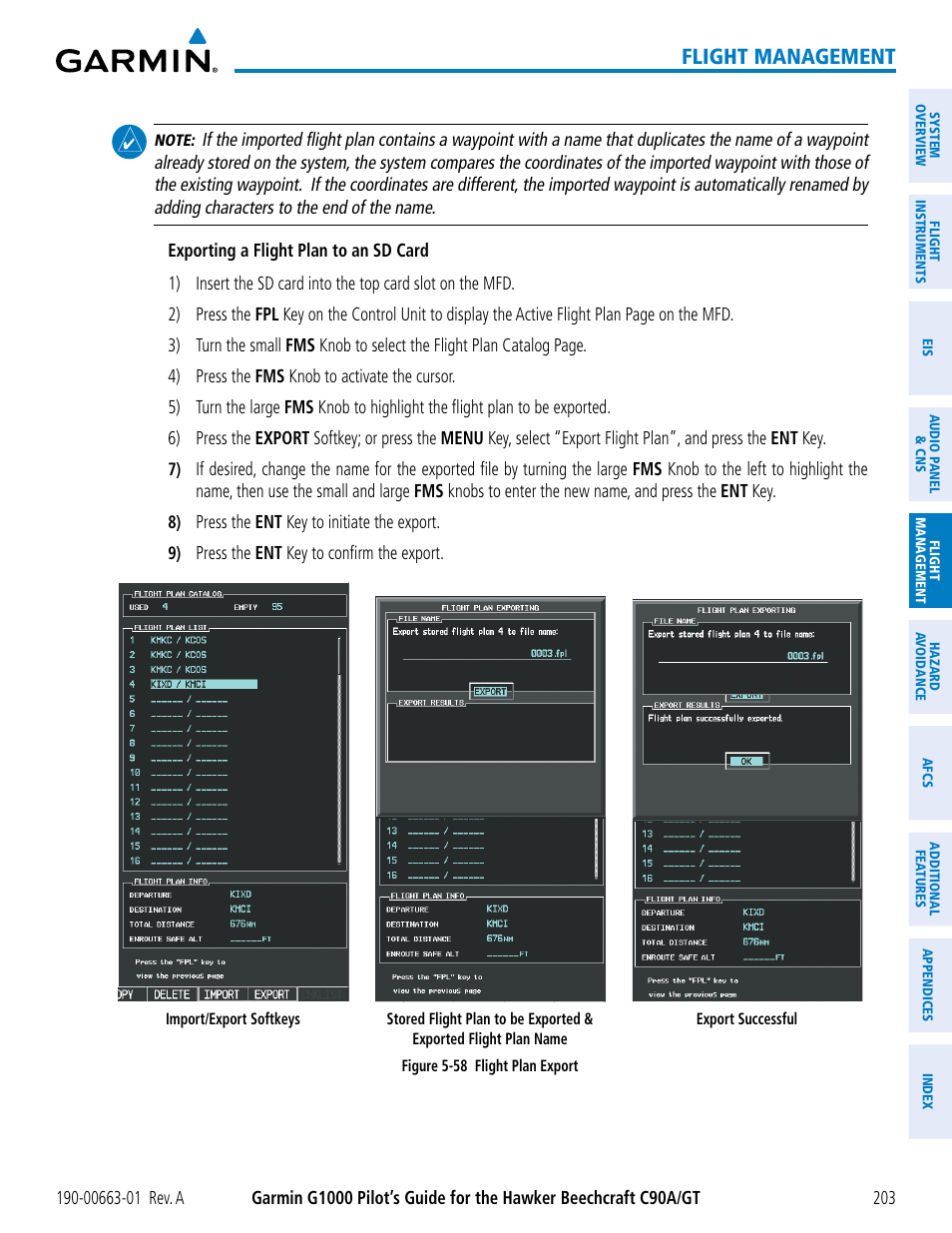 Flight management | Garmin G1000 King Air C90GT User Manual | Page 217 / 586
