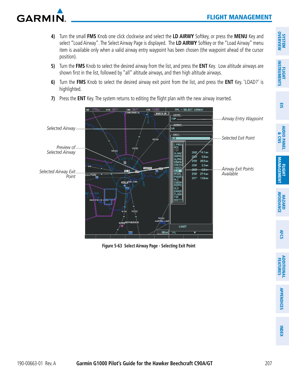 Flight management | Garmin G1000 King Air C90GT User Manual | Page 221 / 586