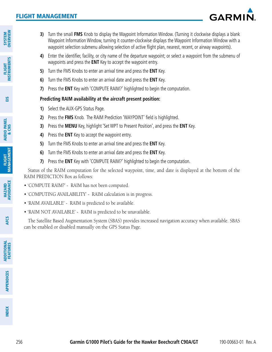 Flight management | Garmin G1000 King Air C90GT User Manual | Page 270 / 586