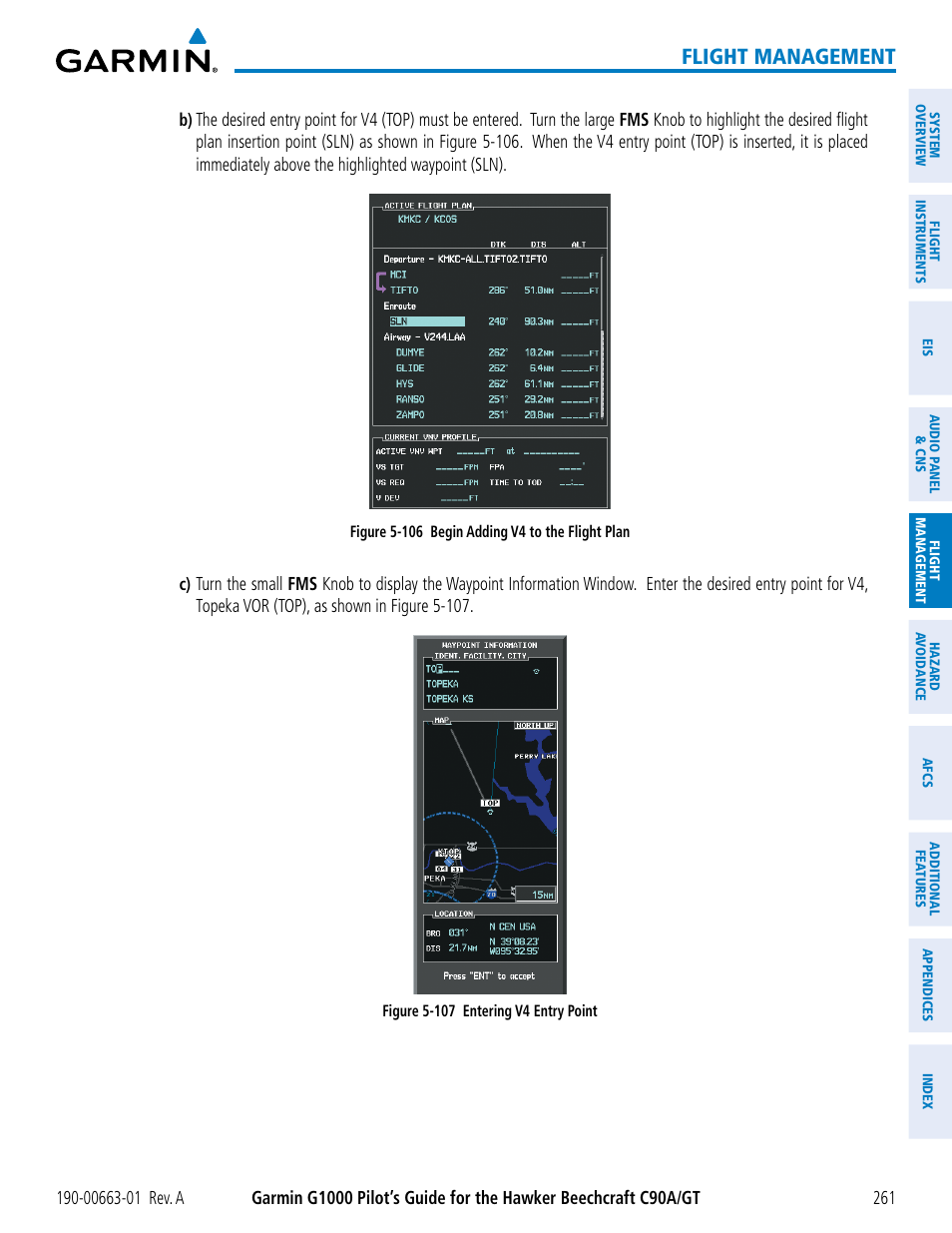 Flight management | Garmin G1000 King Air C90GT User Manual | Page 275 / 586