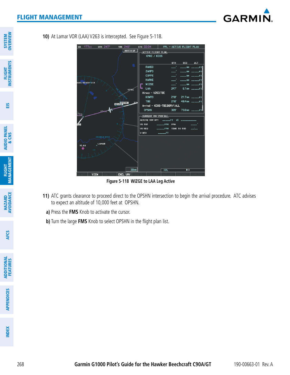 Flight management | Garmin G1000 King Air C90GT User Manual | Page 282 / 586