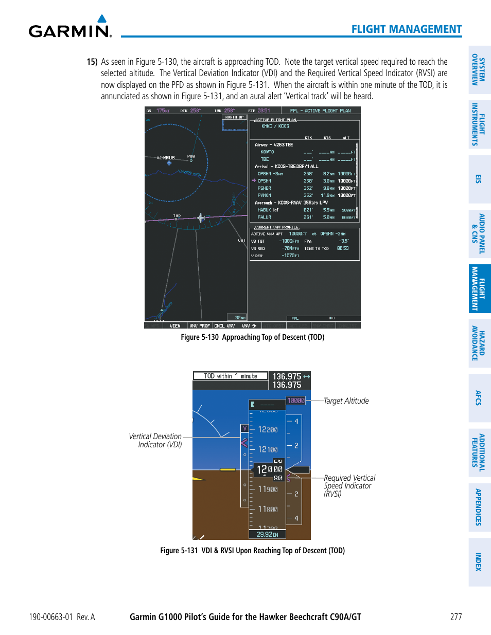 Flight management | Garmin G1000 King Air C90GT User Manual | Page 291 / 586