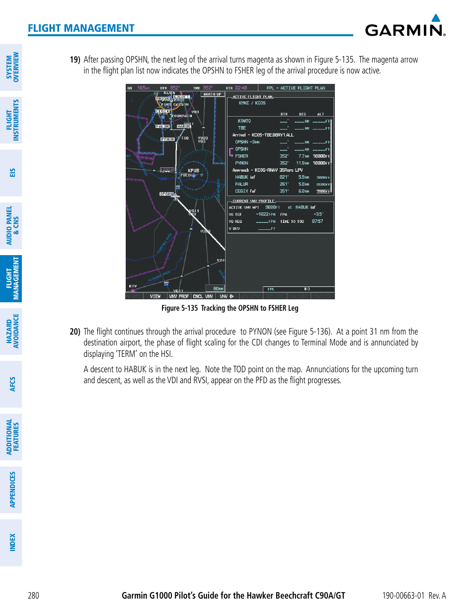 Flight management | Garmin G1000 King Air C90GT User Manual | Page 294 / 586