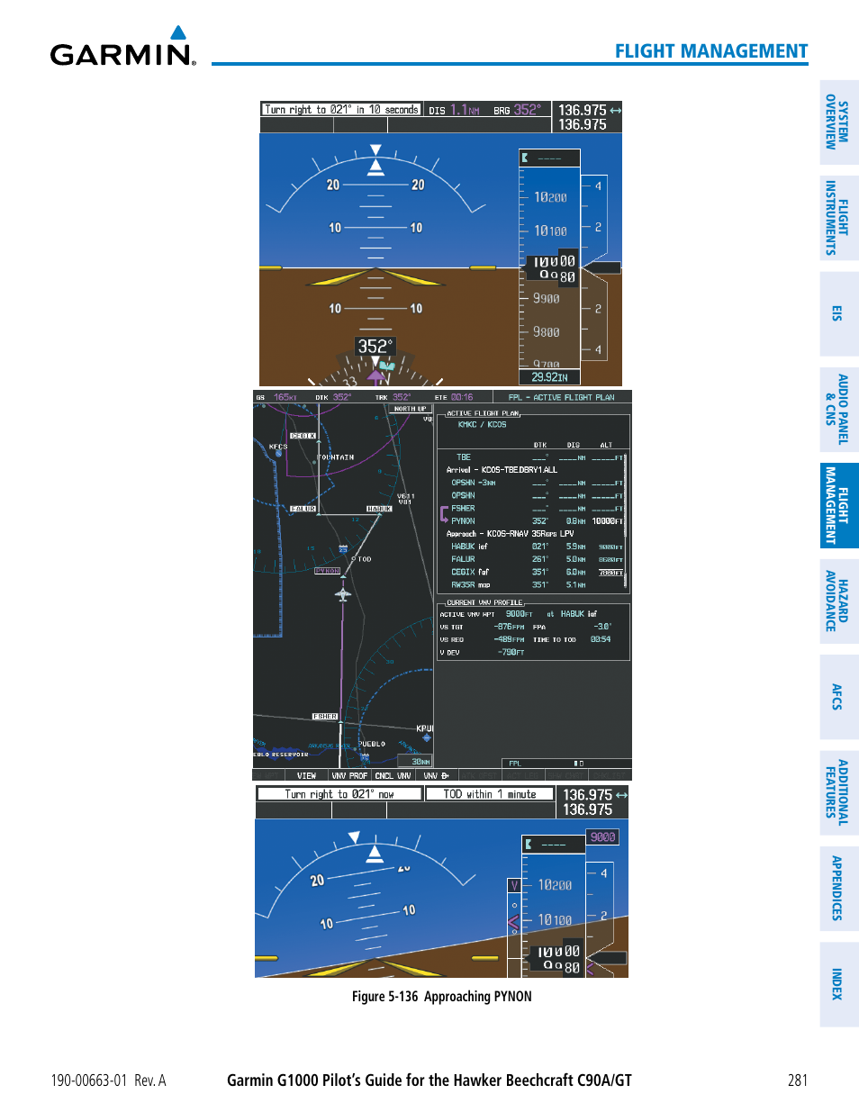 Flight management | Garmin G1000 King Air C90GT User Manual | Page 295 / 586