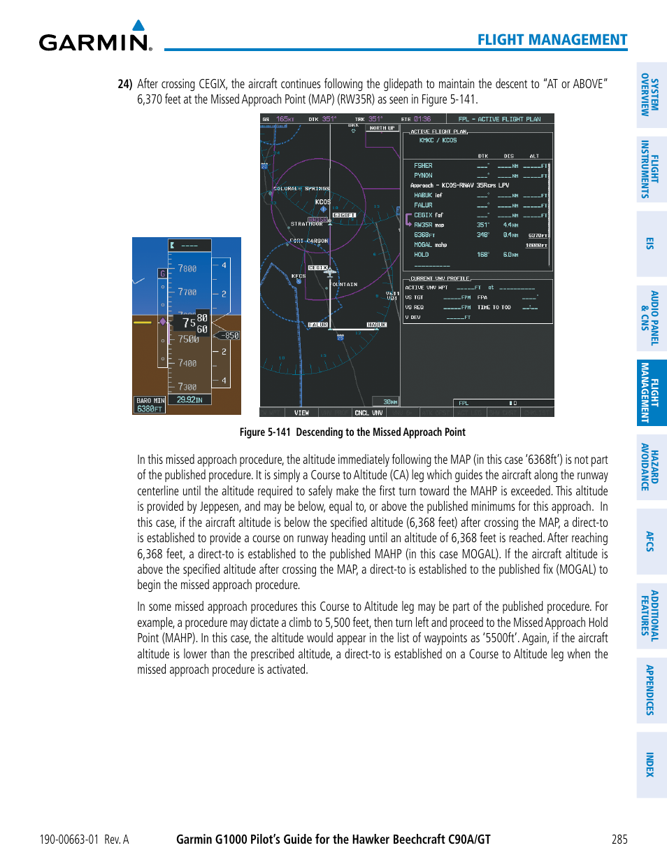 Flight management | Garmin G1000 King Air C90GT User Manual | Page 299 / 586