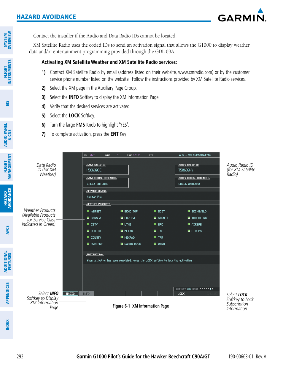 Hazard avoidance | Garmin G1000 King Air C90GT User Manual | Page 306 / 586
