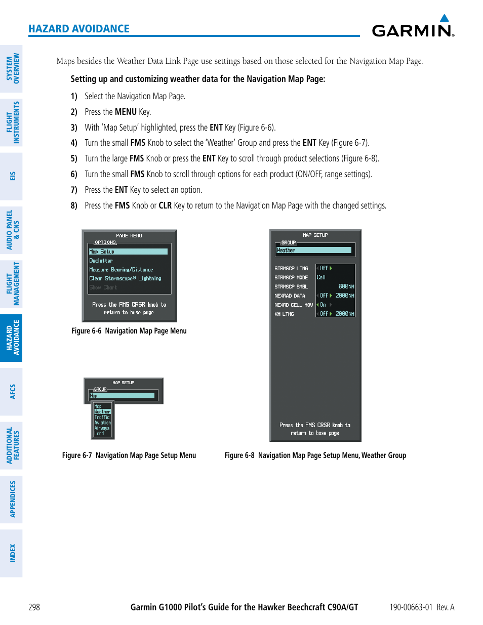 Hazard avoidance | Garmin G1000 King Air C90GT User Manual | Page 312 / 586
