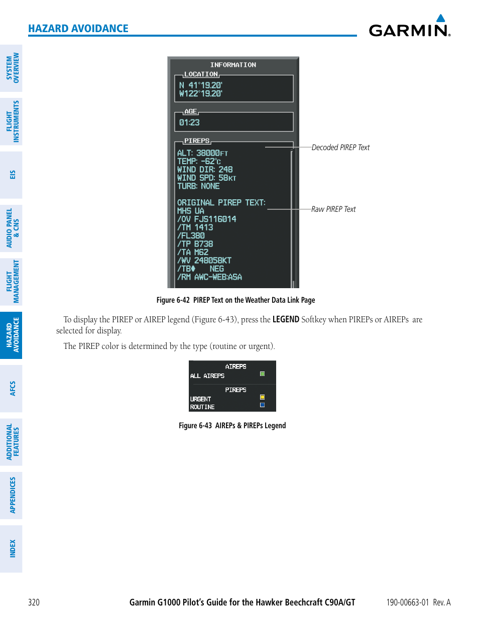 Hazard avoidance | Garmin G1000 King Air C90GT User Manual | Page 334 / 586