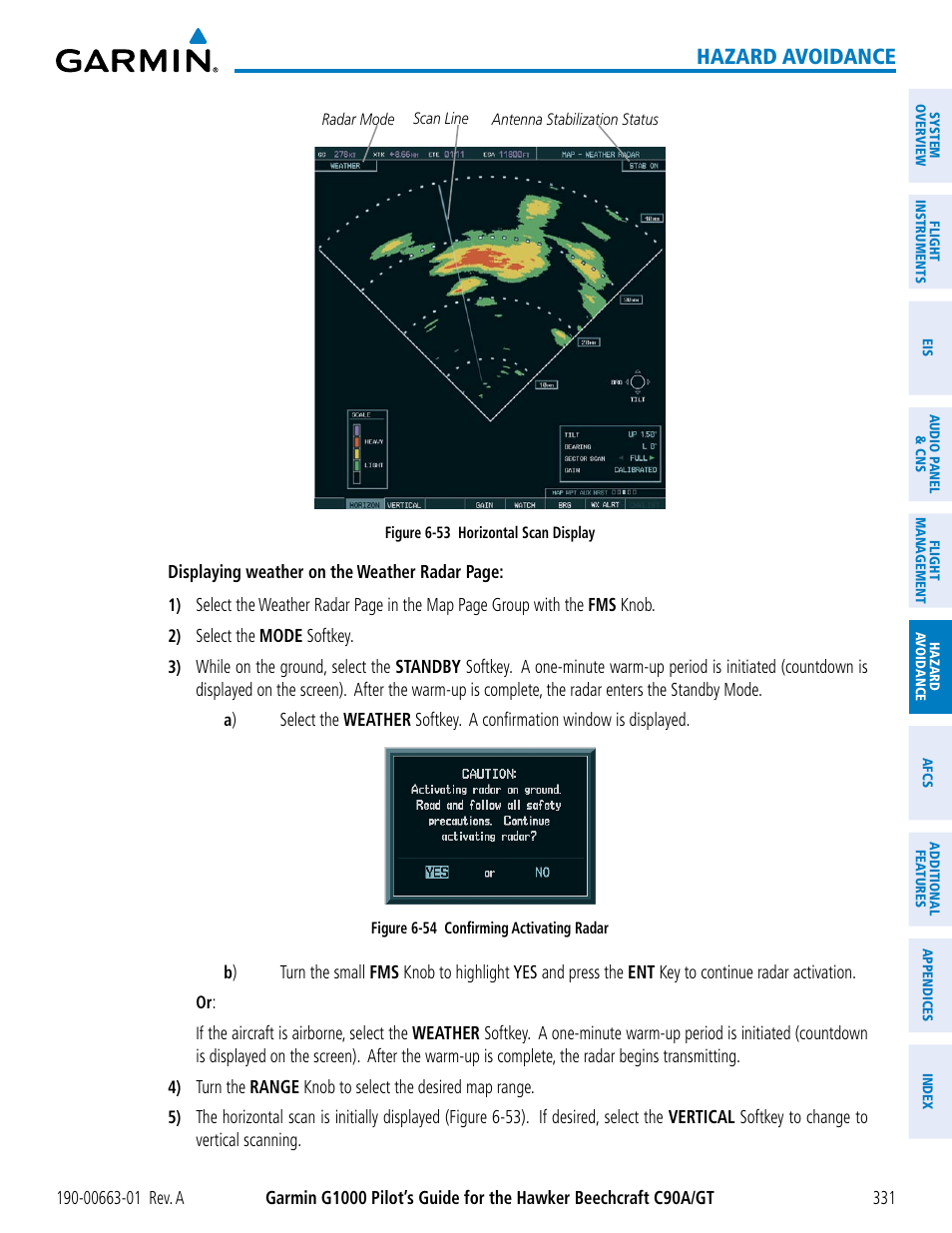 Hazard avoidance | Garmin G1000 King Air C90GT User Manual | Page 345 / 586