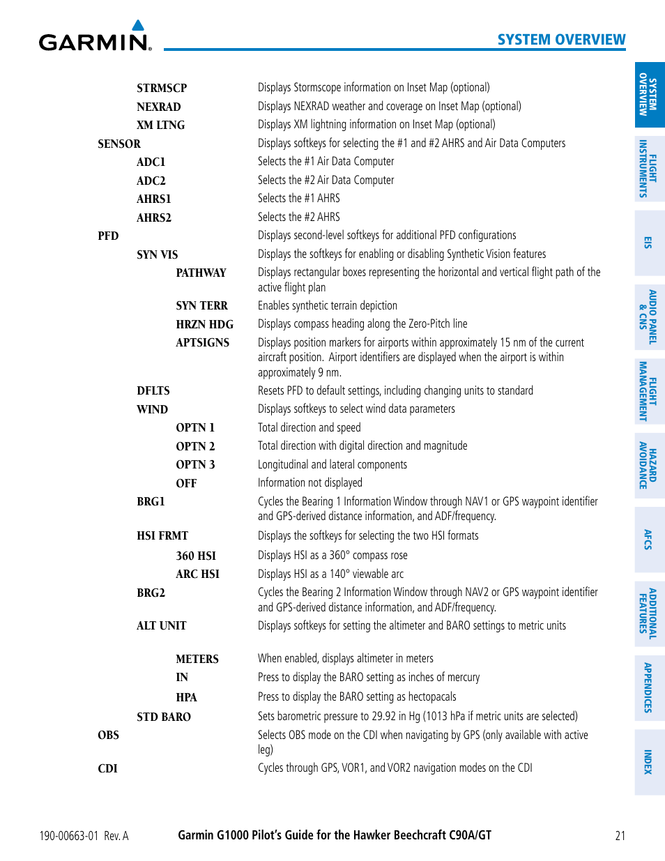 System overview | Garmin G1000 King Air C90GT User Manual | Page 35 / 586