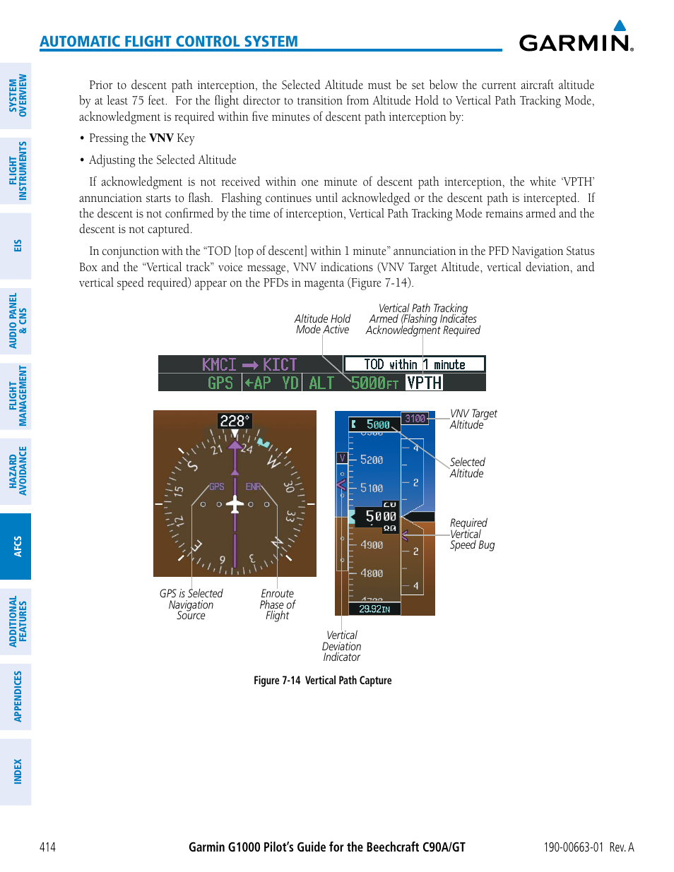 Automatic flight control system | Garmin G1000 King Air C90GT User Manual | Page 428 / 586