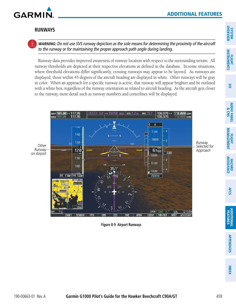 Additional features, Runways | Garmin G1000 King Air C90GT User Manual | Page 473 / 586