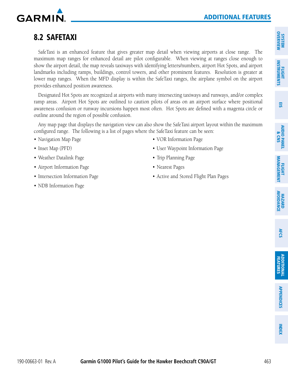 2 safetaxi, Additional features | Garmin G1000 King Air C90GT User Manual | Page 477 / 586