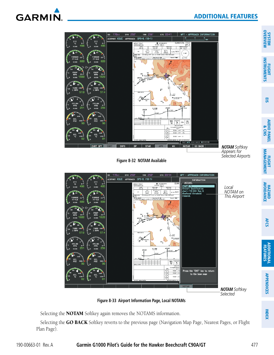 Additional features | Garmin G1000 King Air C90GT User Manual | Page 491 / 586