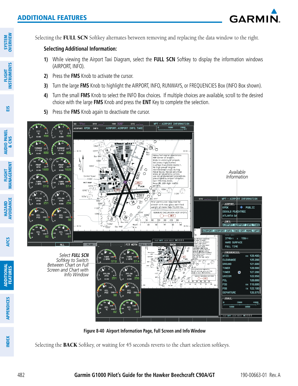 Additional features | Garmin G1000 King Air C90GT User Manual | Page 496 / 586