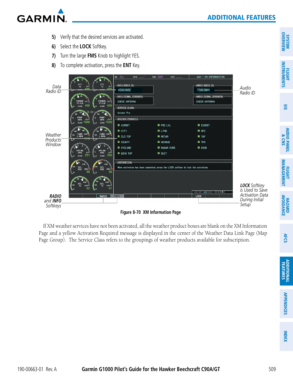 Additional features | Garmin G1000 King Air C90GT User Manual | Page 523 / 586