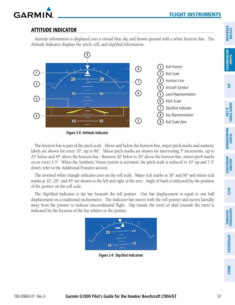 Attitude indicator, Flight instruments | Garmin G1000 King Air C90GT User Manual | Page 71 / 586