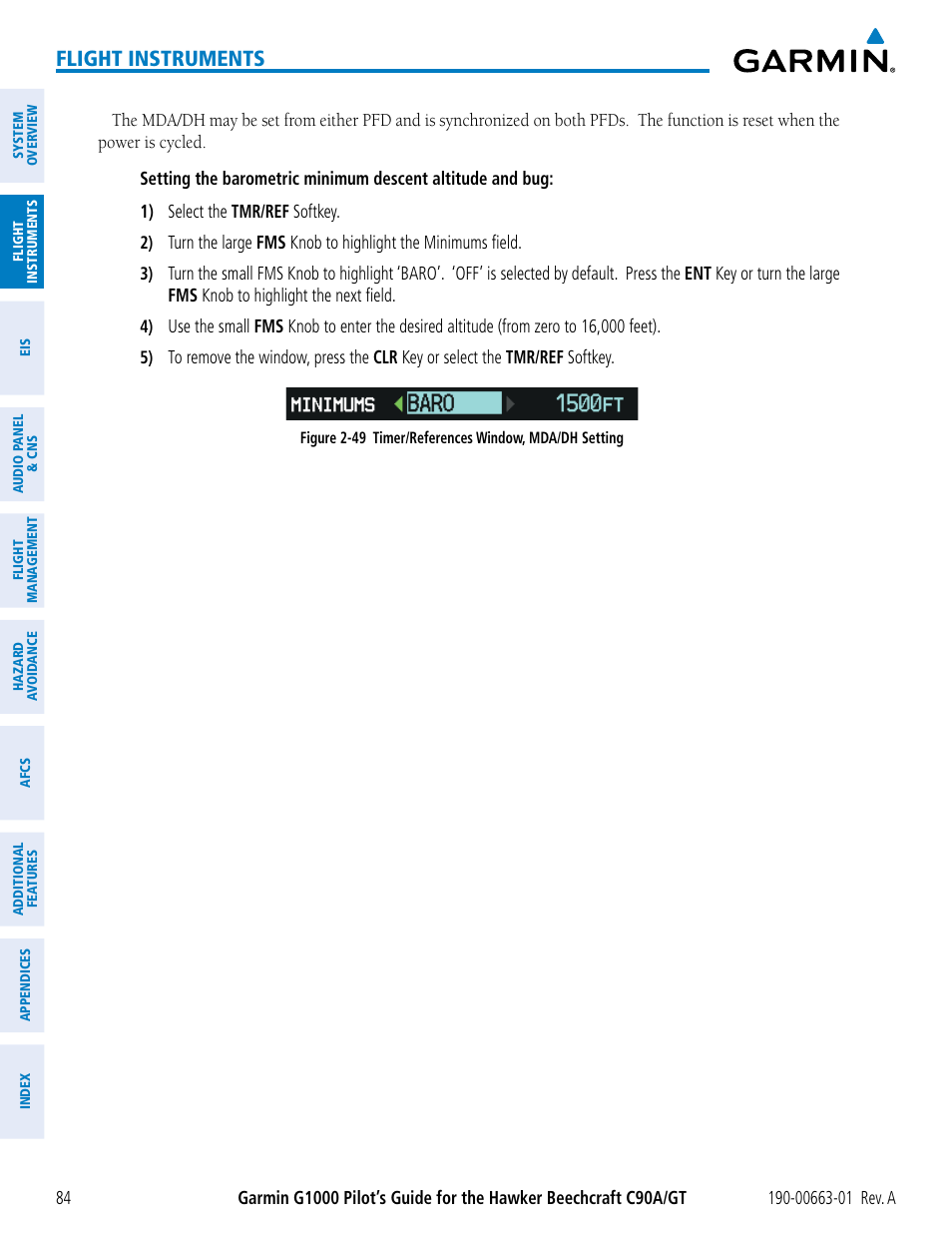Flight instruments | Garmin G1000 King Air C90GT User Manual | Page 98 / 586