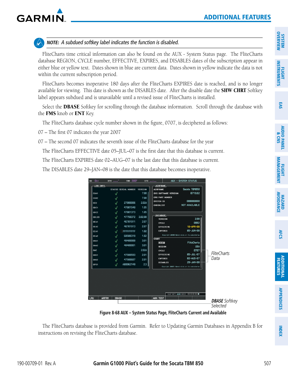 Additional features | Garmin G1000 Socata TBM 850 User Manual | Page 519 / 588