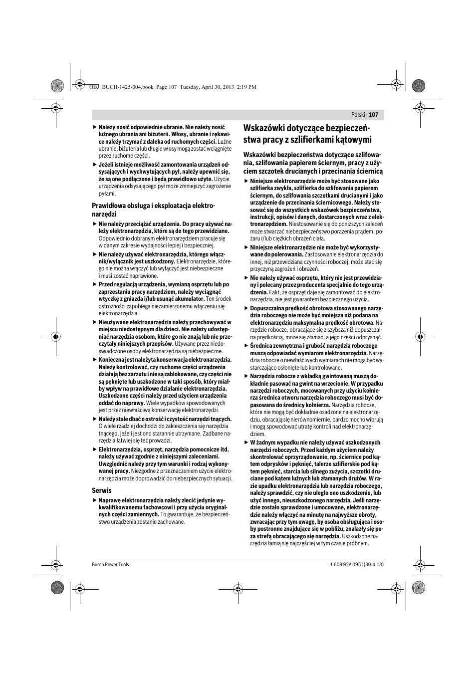 Bosch GWS 9-125 Professional User Manual | Page 107 / 270