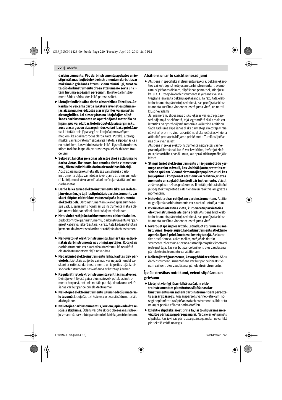Bosch GWS 9-125 Professional User Manual | Page 220 / 270