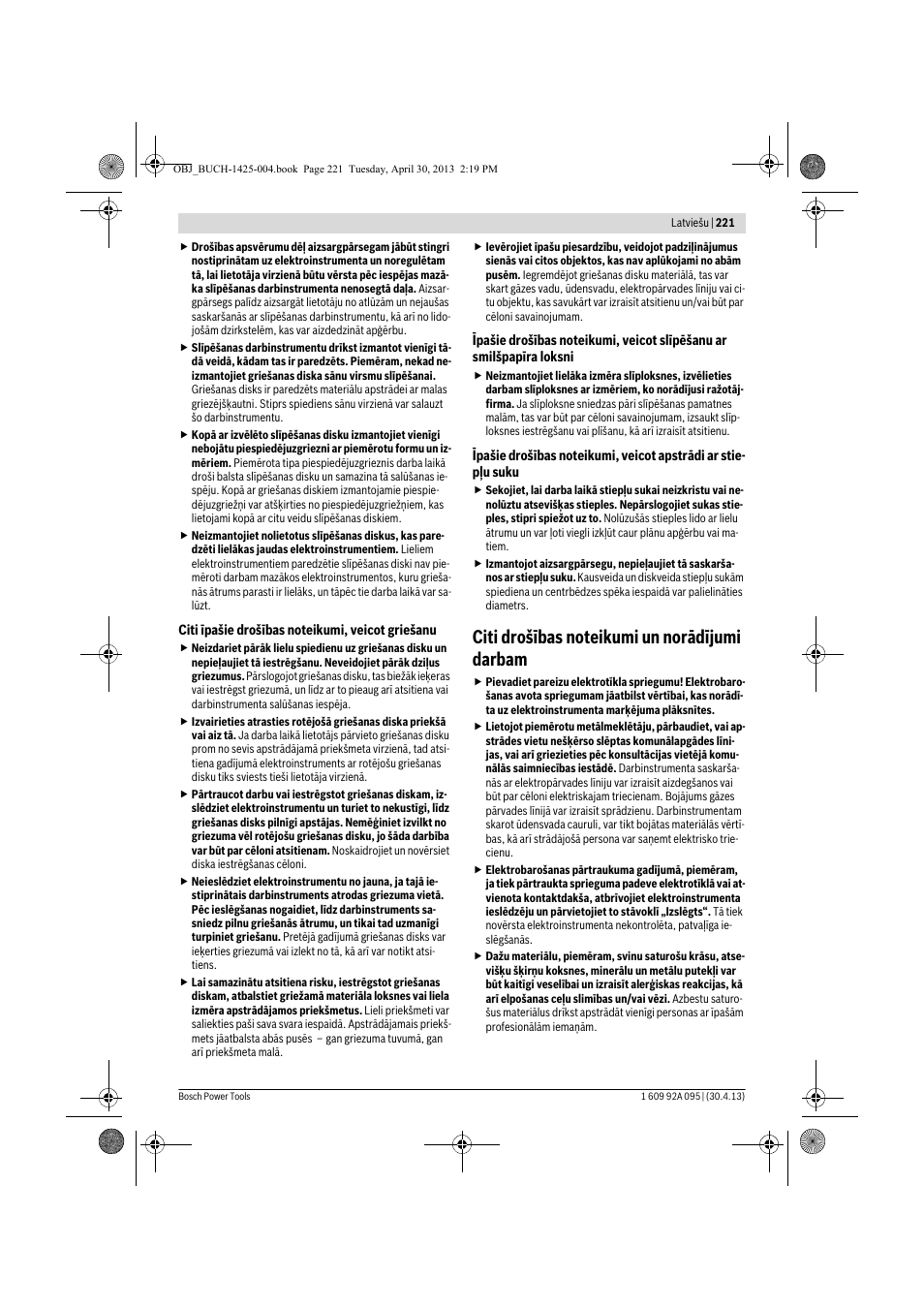 Bosch GWS 9-125 Professional User Manual | Page 221 / 270