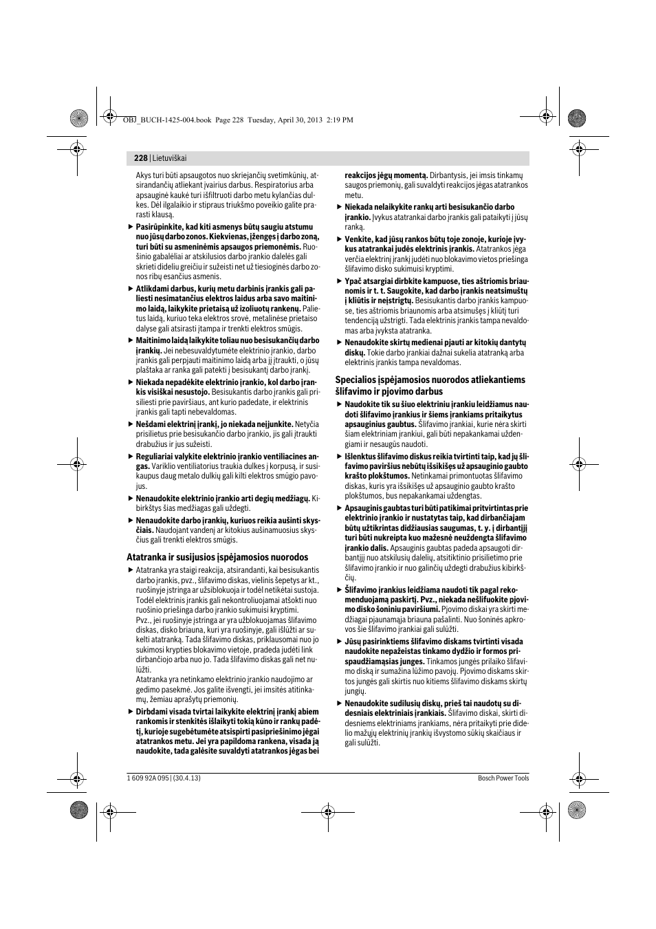 Bosch GWS 9-125 Professional User Manual | Page 228 / 270