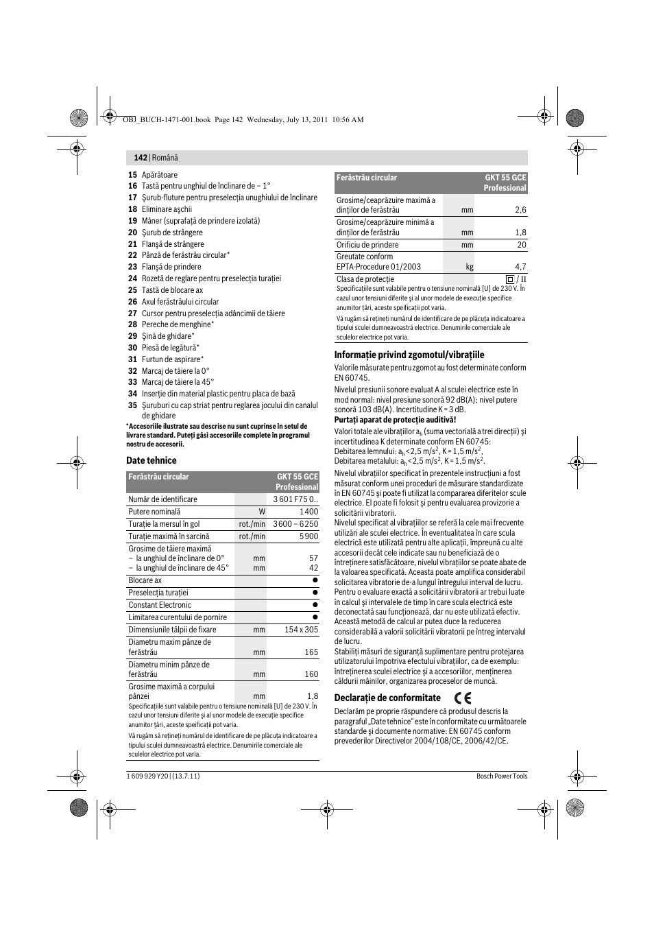 Bosch GKT 55 GCE Professional User Manual | Page 142 / 208