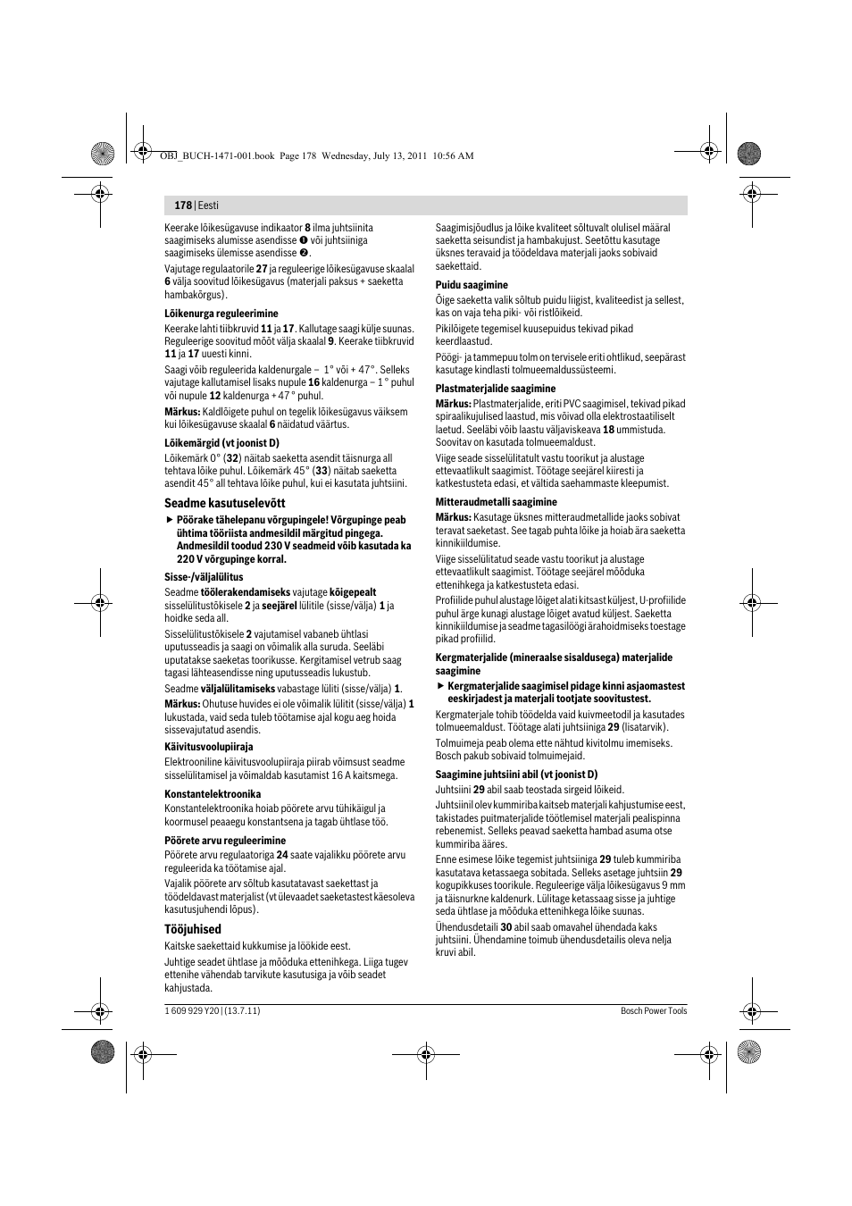 Bosch GKT 55 GCE Professional User Manual | Page 178 / 208