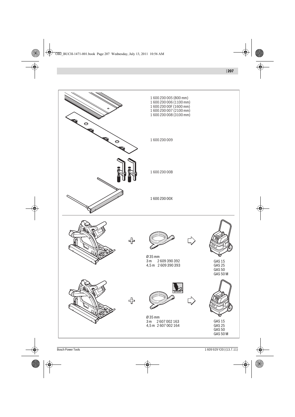 Bosch GKT 55 GCE Professional User Manual | Page 207 / 208