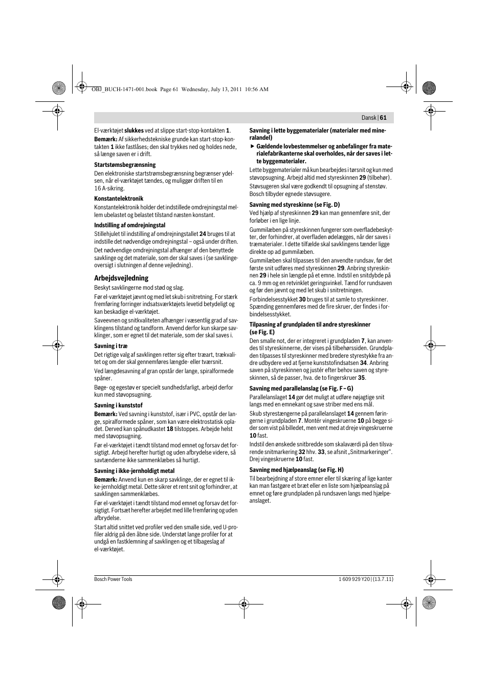 Bosch GKT 55 GCE Professional User Manual | Page 61 / 208
