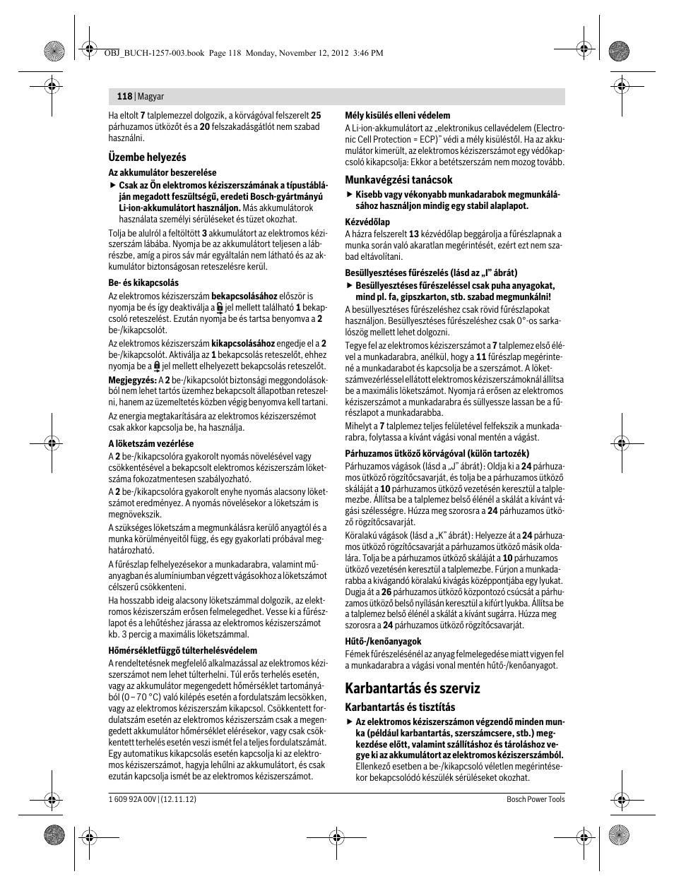 Karbantartás és szerviz | Bosch GST 18 V-LI Professional User Manual | Page 118 / 206