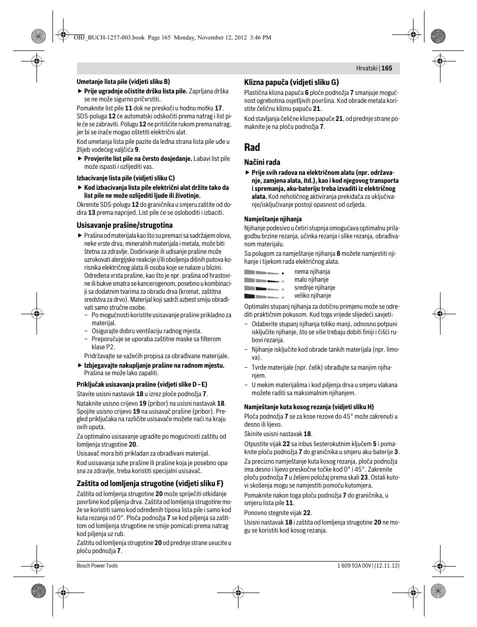 Bosch GST 18 V-LI Professional User Manual | Page 165 / 206