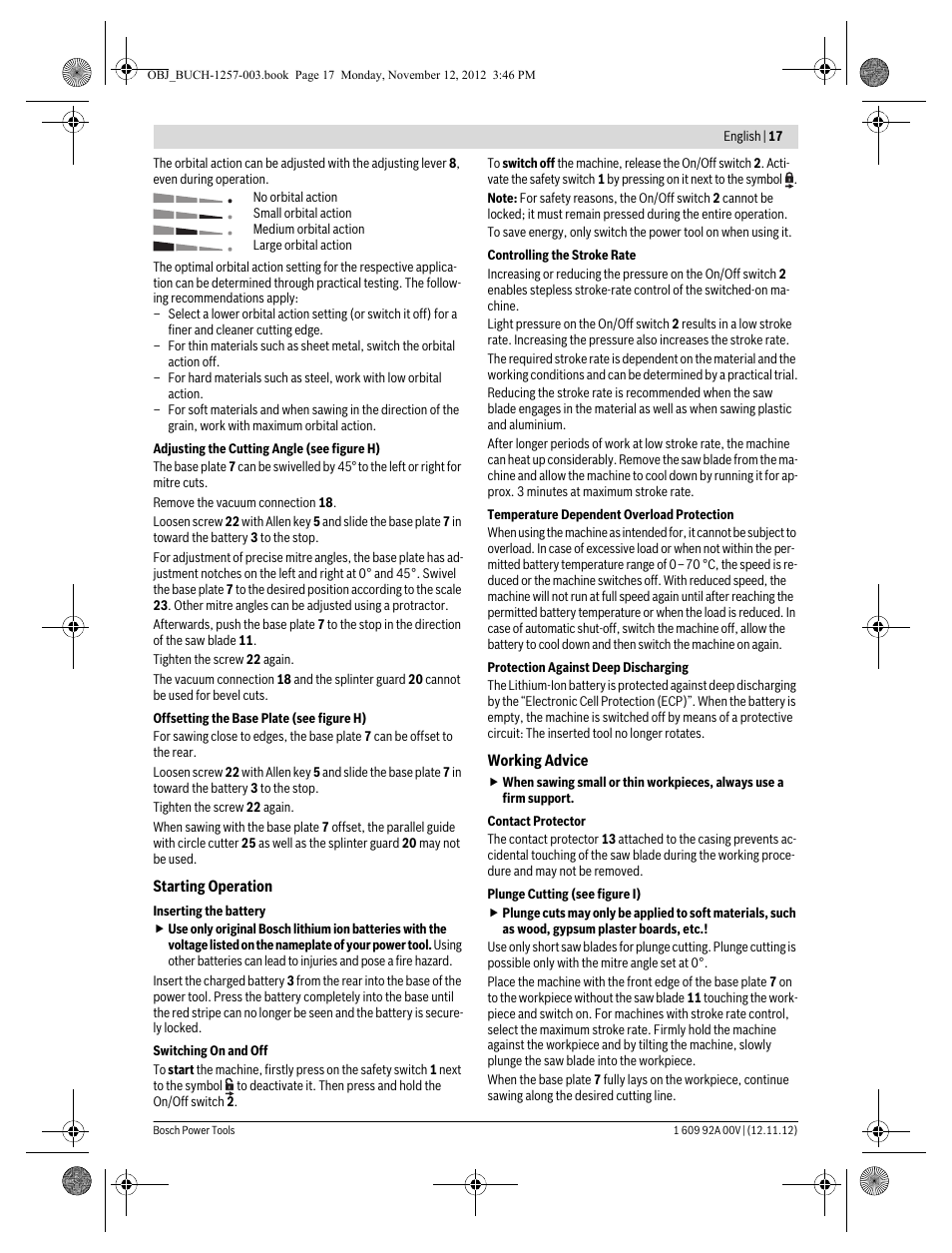 Bosch GST 18 V-LI Professional User Manual | Page 17 / 206