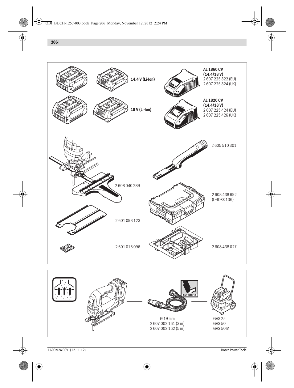 Bosch GST 18 V-LI Professional User Manual | Page 206 / 206