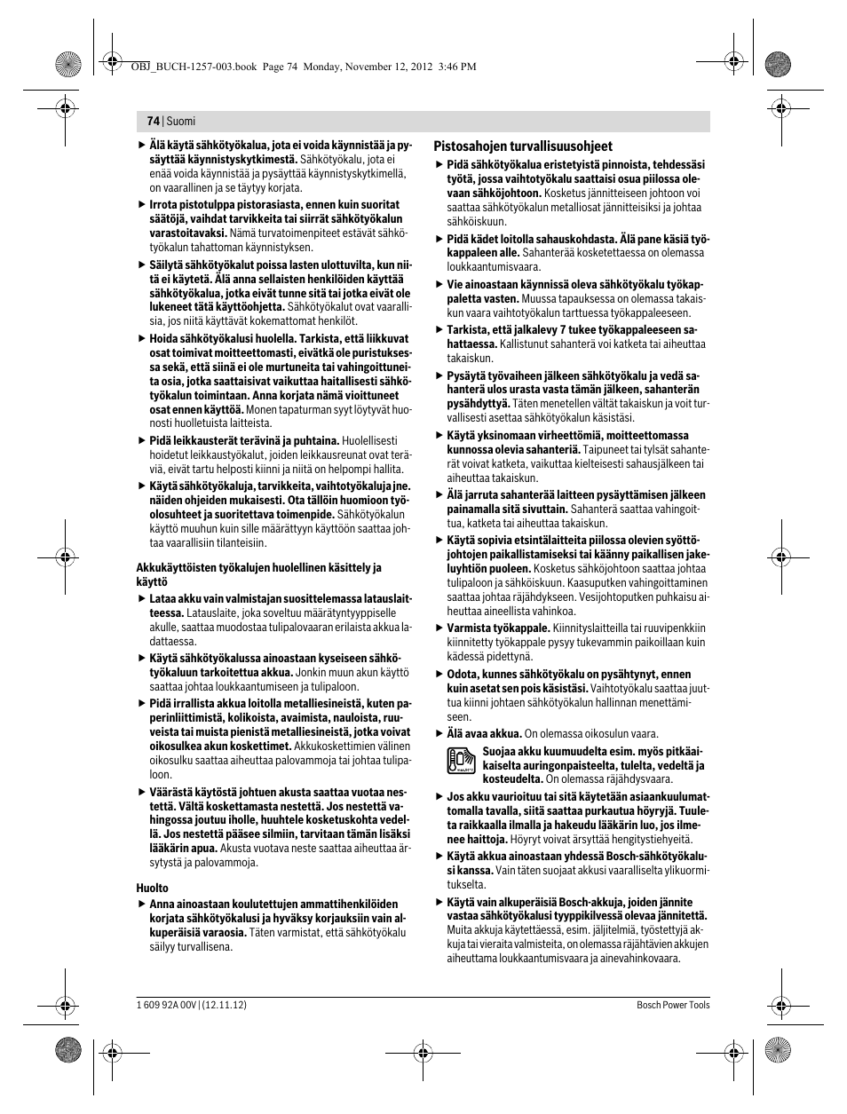 Bosch GST 18 V-LI Professional User Manual | Page 74 / 206