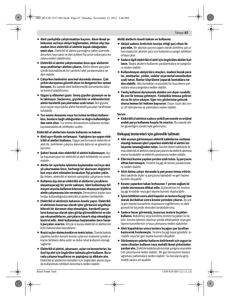 Bosch GST 18 V-LI Professional User Manual | Page 87 / 206