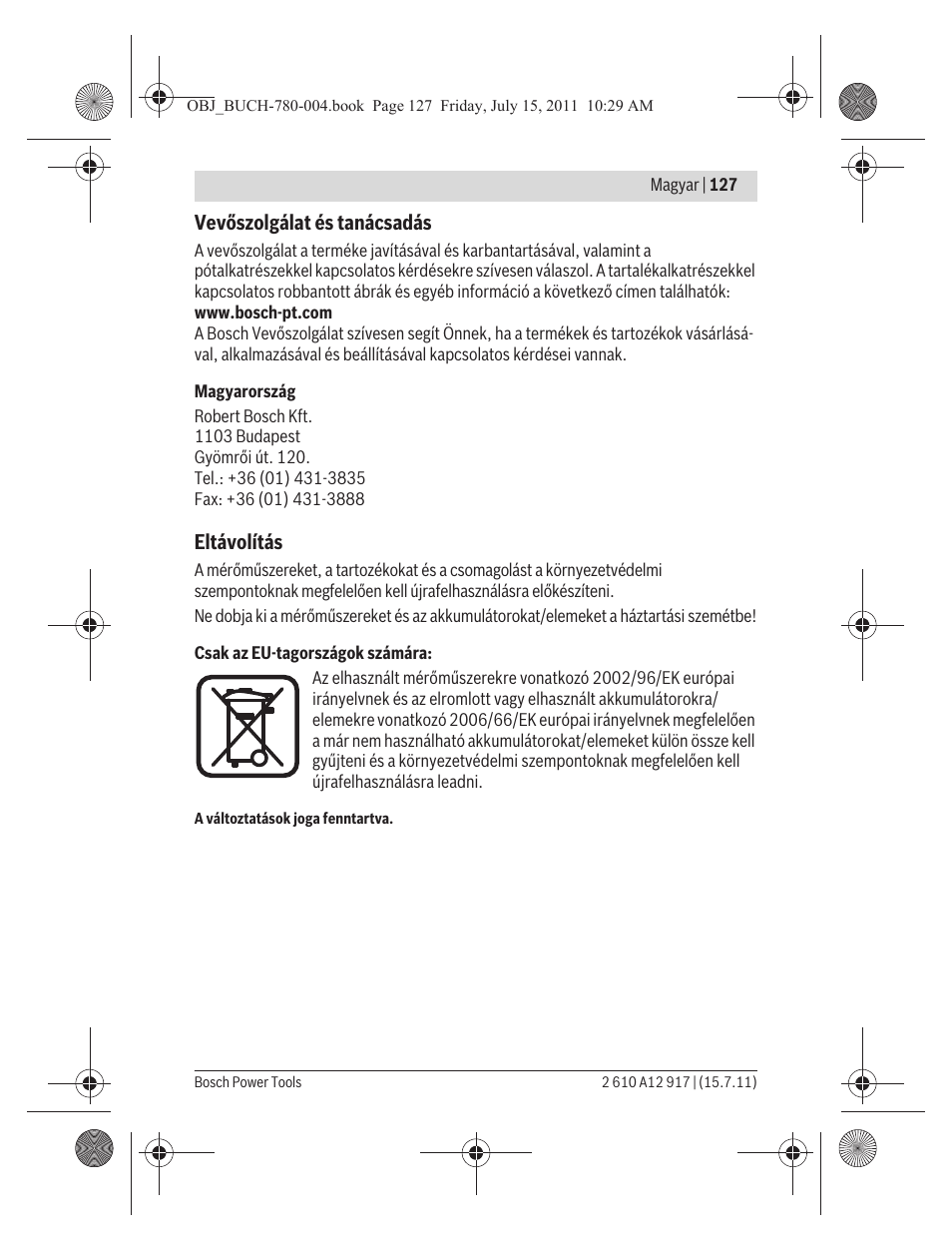 Bosch LR 1 Professional User Manual | Page 127 / 232