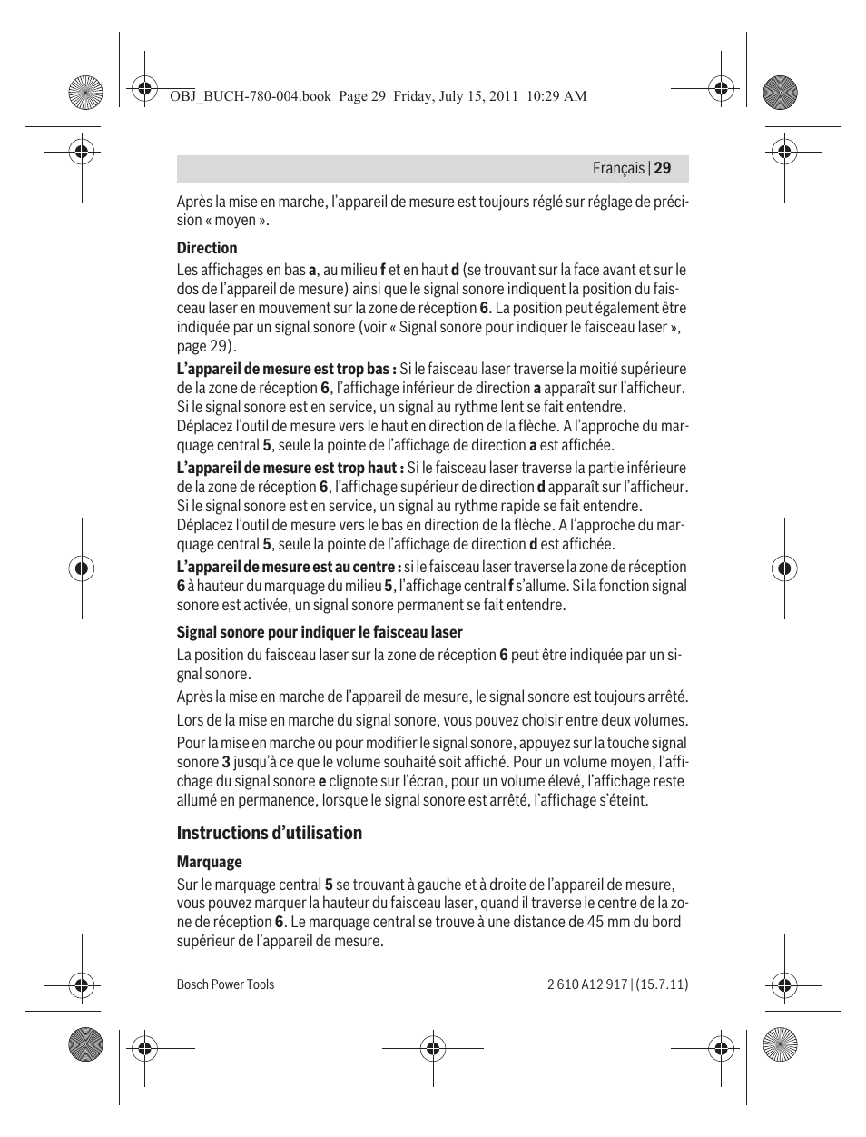 Bosch LR 1 Professional User Manual | Page 29 / 232