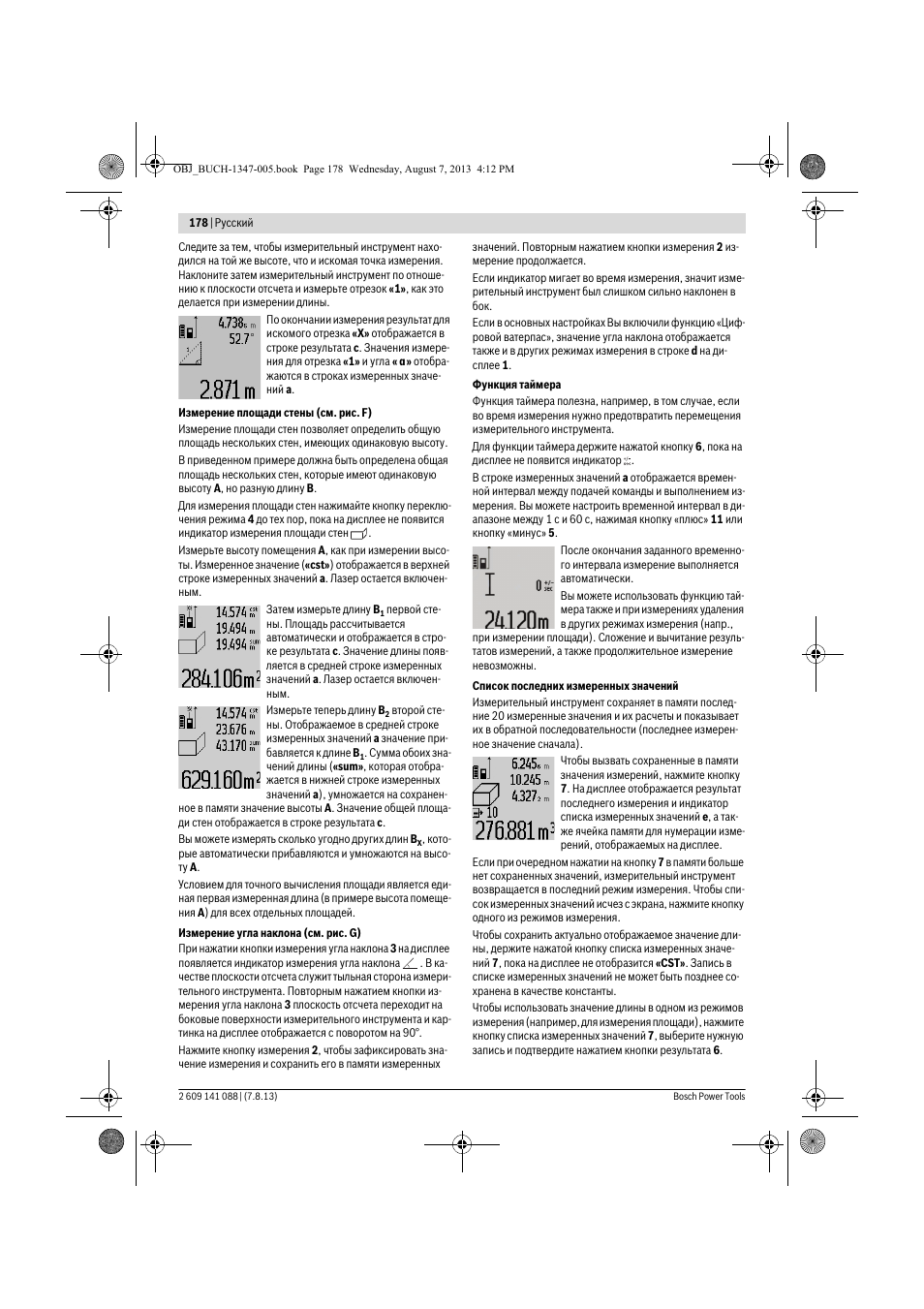 Bosch GLM 80 + R 60 Professional User Manual | Page 178 / 309