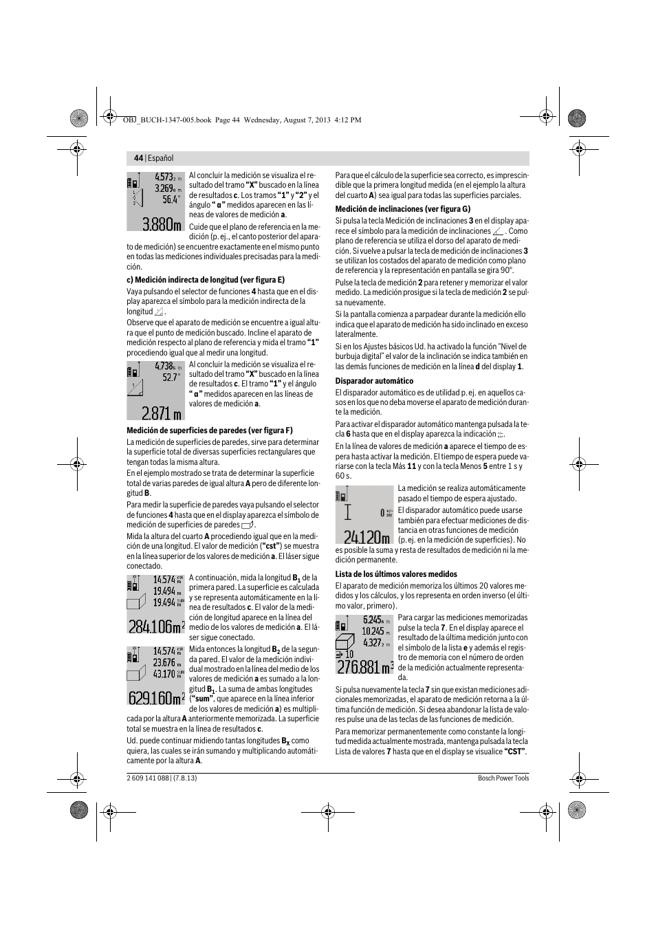 Bosch GLM 80 + R 60 Professional User Manual | Page 44 / 309